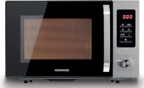 Kenwood 30L Microwave Oven with Grill, Digital Display, 5 Power Levels, Defrost Function, Stainless Steel, Auto Menu, 95 Minutes Timer, Clock Function 1000W MWM30.000BK Black/Silver
