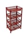 Delcasa 4 Layer Kitchen Rack Red 50cm