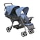 Moon Dois Foldable Twin Stroller - Blue, 0M+