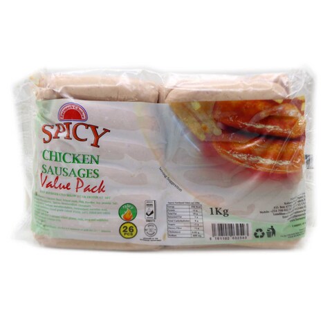 Farmer&#39;s Choice Spicy Chicken Sausage Value Pack 1Kg