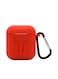 Generic Protective Case Cover For Airpods With Carabineer Red/Black