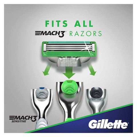 Gilette Mach3 Sensitive Razor Blade Cartridges - Pack of 8