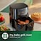 PHILIPS Essential Airfryer 1400W 4.1L, Digital, 7 presets, black body/blackhandle, 50hz HD9252
