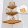 Fitto Corner Shelf Wall Mount, 7inch, Oak Wood, Floating, Round End, Small Corner Nightstand, Plant Stand, For Kitchen Living Room Bedroom