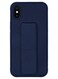 Zolo Finger Grip Holder and standing cover with Car Magnetic Multi-function Shockproof Protective Case Cover For iPhone Xs Max Dark Blue