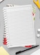 Lowha Spiral Notebook With 60 Sheets And Hard Paper Covers With Strawberry Vector Design, For Jotting Notes And Reminders, For Work, University, School