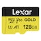 Lexar Professional Gold UHS-II V60 MicroSD Memory Card Gold And Black 128GB