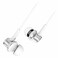 Borofone BM22 Universal Earphones With Mic Silver 3.5mm