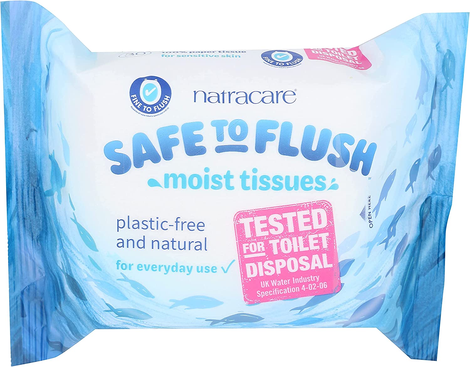 Buy Natracare Safe To Flush Moist Tissues, Made Of 100% Paper And An ...