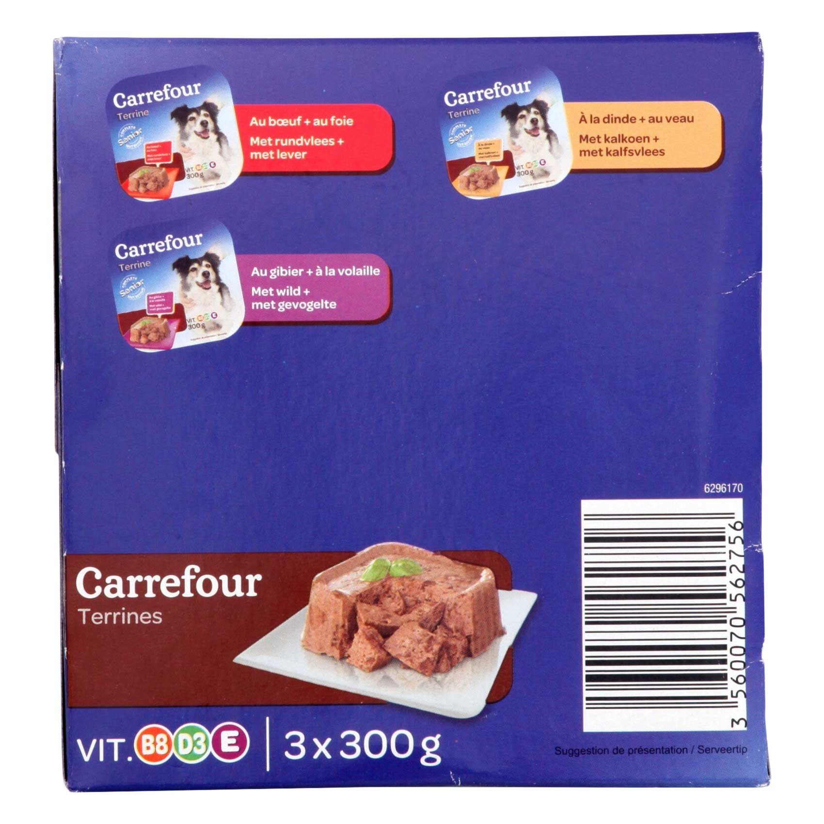 Carrefour Mature Dog Food 300GR X3