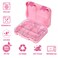 Eazy Kids 5 &amp; 4 Convertible Bento Lunch Box with Stainless Steel 640ml Water Bottle and Sandwich Cutter Set - Girl Power Pink