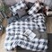 GOLDEN HOME  6-Piece Queen Size Duvet Cover Set, 1 Duvet Cover + 1 Fitted Sheet + 4 Pillow Cases, Microfibre, Muesli