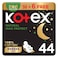 Kotex Pads Maxi Natural Night - 38+6 Free, 44 Pads, 100% Cotton, No.1 Skin Care

