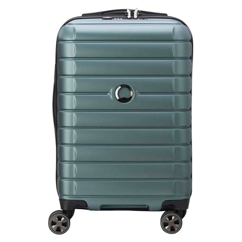 Delsey Helium Shadow 5.0 4 Double Wheel Hard Casing Cabin Trolley Green 60cm