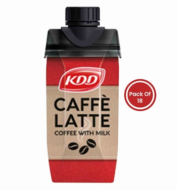 Kdd Coffee With Milk Cafe Latte 250ml x Pack of 18