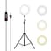 KKmoon-Aluminum Alloy Photography LED Selfie Ring Light Dimmable Photo Camera Phone Ring Lamp with 1.6M Stand Tripod for Makeup Video Live Studio Three Gear Dimming Modes 10 Levels of Brightness Adjustment