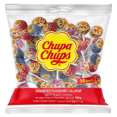 Chupa Chups Lollipops Assorted 11g x Pack of 50