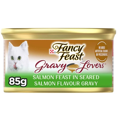 Purina Fancy Feast Gravy Lovers Salmon Feast in Seared Salmon Flavour in Gravy Cat Food, 85g