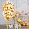 Party Propz Pack Of 18 Pcs Golden Latex &amp; Confetti Balloons For Birthday Decoration Items/ Balloons For Birthday Party