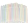 Lavish 250Pcs Plastic Drinking Straws 6mm Long Multi-Colored Striped Bedable Disposable Straws Party Multicolored Rainbow Straw