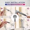 Coralblue Handheld Shower Head Set-This Shower head has 2 Shower filter 1 handle and 1 head water filter to purify harmful Chemicals and Pollutants -  2m long Shower hose Stainless Steel