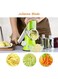 Generic - Fruit Manual Vegetable Cutter Multifunctional Round Mandoline Slicer Green/Silver/White 26X12.7X24Centimeter