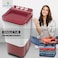 Gratus 7Kg Single Tub Washing Machine, GWST70-DM, Dark Maroon