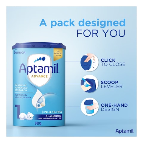 Aptamil Advance Infant Milk Formula Palm Oil Free Stage 1 0 To 6 Months 800g