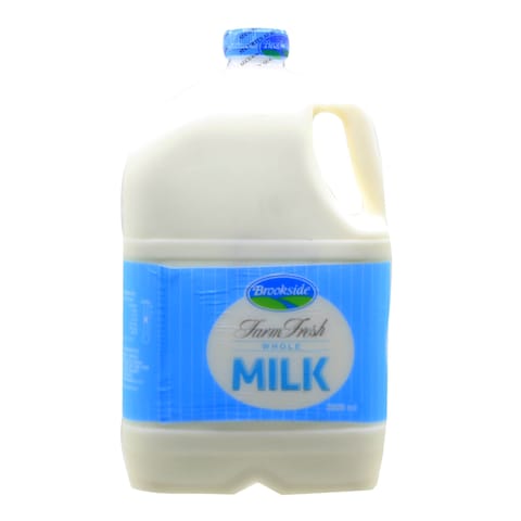 Brookside Farm Fresh Whole Milk 3L  - Fresh Milk bottle