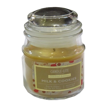 قنطاوي تريد برطمان شمعة لايت - رائحة الحليب والكوكيز - 85 جرام