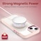 Moxedo Magnetic Protective Case 360 Protection Clear Case Hard PC with Built-in Strong Magnets Compatible with MagSafe Designed for iPhone 14 Plus 6.7 inch (Pink)