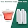 Vsell24 1000Pc 4Oz Plastic Disposable Portion Cup Containers With Lid Sauce Jello Shot Souffl&eacute; Sampling Cups Clear