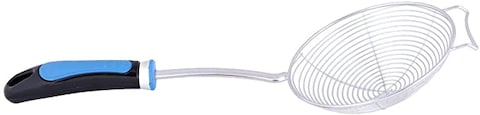 Raj Stainless Steel Skimmer With Nylon Handle Silver 15cm