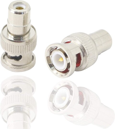 DKURVE&reg; BNC to RCA Adapter BNC Male to AV Phono Female plug Connector, CCTV Camera System（5-pack）