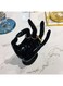 Generic OK Hand Mold Jewelry Ring Display Stand Black 17x11x7centimeter
