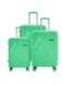 ParaJohn Luggage Sets 3 Piece With Trolley Set With Lightweight Polypropylene Shell 8 Spinner Wheels For Travel, Green