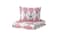 Duvet cover and pillowcase, ballerina pattern pink/white150x200/50x80 cm