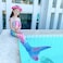 COOLBABY Girls Three-piece Children's Mermaid Swimsuit Mermaid Tail Swimsuit Mermaid Costume Swimwear (110 Sizes)