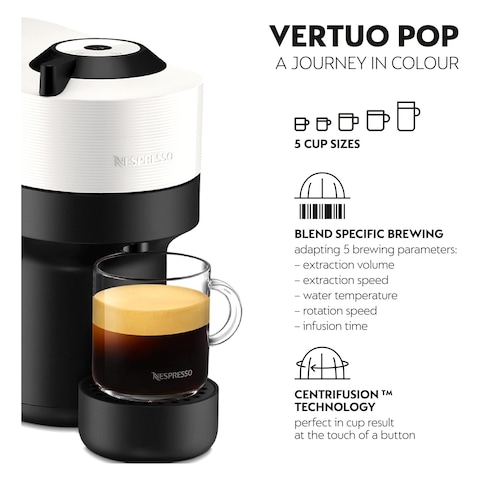 Nespresso Vertuo Pop Coffee Maker Coconut White