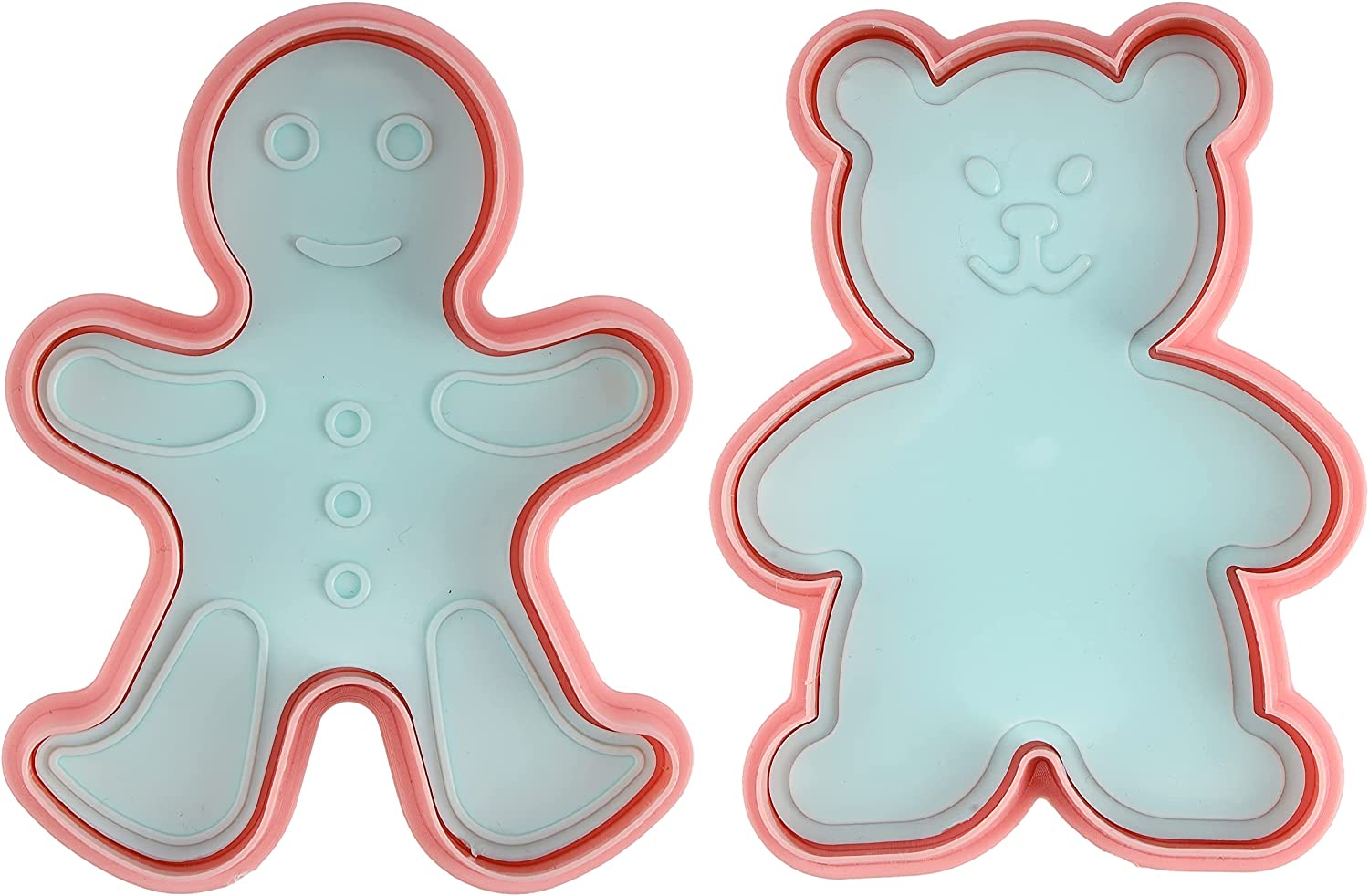 Royalford 2Pc Teddy Shaped Cookie Cutter1X36