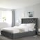 In House Lychee Velvet Bed Frame - King - 200x180 cm - Dark Gray