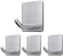 Doreen Adhesive Hooks Stick on Hooks Heavy Duty Wall Hooks Hangers for Hanging Bathroom Kitchen Home Door Closet Cabinet-Stainless Steel-4 Packs（GC1276A 4pcs）