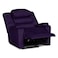 In House Velvet Rocking &amp; Rotating Recliner Chair With Storage Box - Dark Purple - AB07