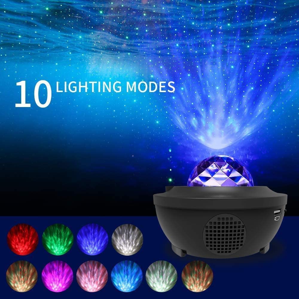 Buy Star Light Projector Led Night Light, 2 in 1 Starry Light & Ocean ...