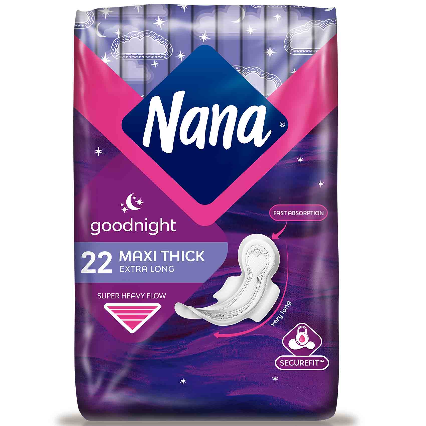 Nana Women Pads Maxi Thick Extra Long Night 22 Pads product thumbnail 2
