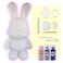 DIY MONEY SAVING COOL BUNNY (8.6 inch - 23 cm) ACRYLIC FLOW POUR PAINT SET COLORS: Light-Pink, Silver, Dark-Purple. Dubai Drip Arts and Crafts.