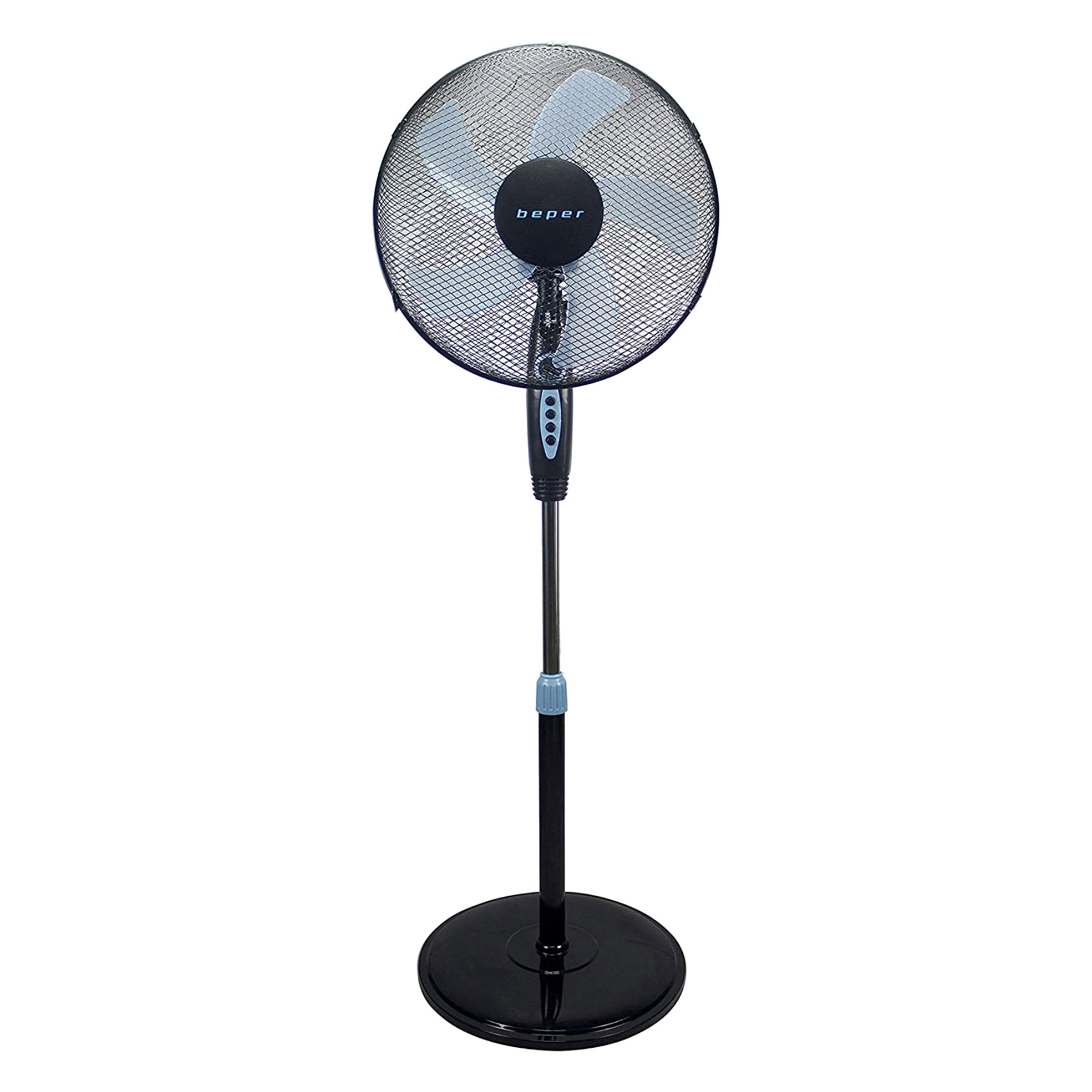 Beper P206VEN 5 Blades Stand Fan With Timer Black