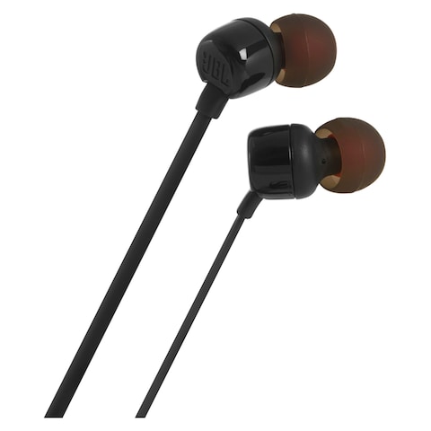 JBL Tune 110 Headphones Wired In-Ear Deep And Powerful Pure Bass Sound Black