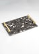 Lowha Decorative Acrylic Serving Tray With Gold Metal Handles And Terrazzo Design 20x30 cm