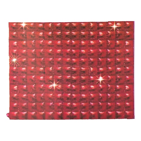 Italo Square Shaped Quilt Foil Balloon Red